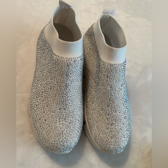 Akira rhinestone slip on size 8 athletic shoes. AB Crystal. worn couple times - Picture 6 of 6